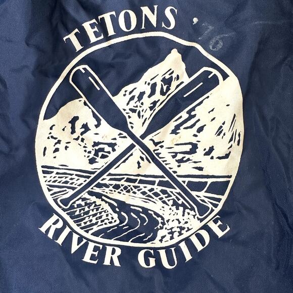 Vintage Pla-Jac Dunbrooke Windbreaker Tetons 70s 1/4 Zip Hidden Hood Blue S - Picture 2 of 7